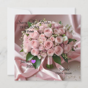 Soft Pink Rose Wedding Bouquet, 