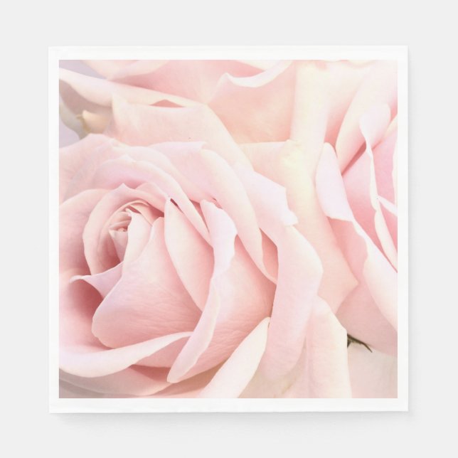Soft pink roses napkin (Front)