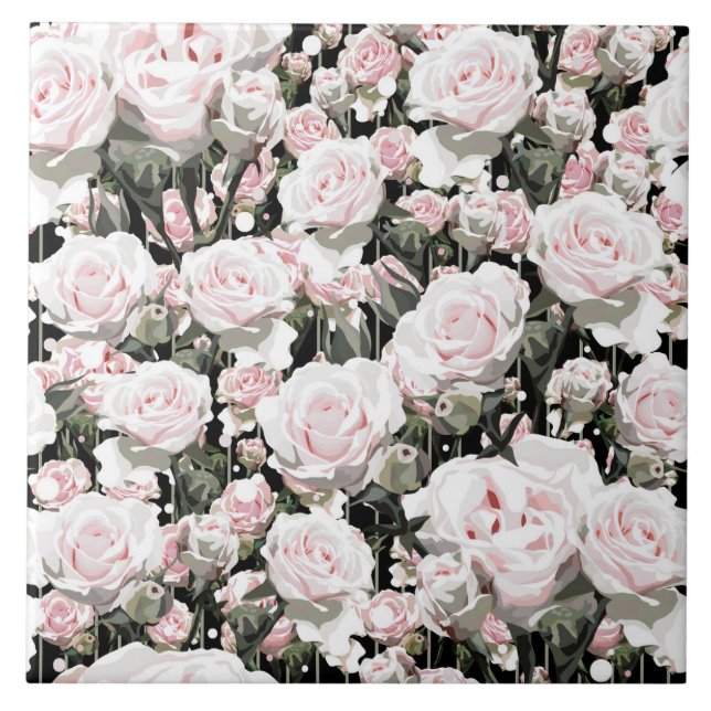 Soft Pink Roses Tile (Front)