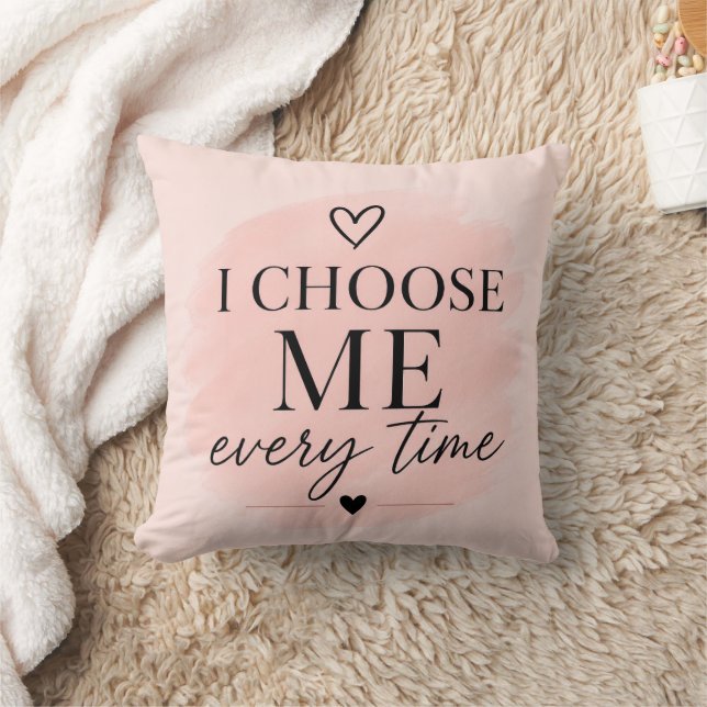 Soft Pink Self Love Aesthetic Cushion (Blanket)