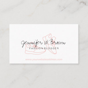Soft Pink Shoes Sport Wear Fashion Blogger Business Card