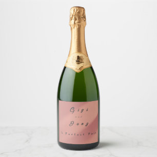 Soft Pink Sparkling Wine Label