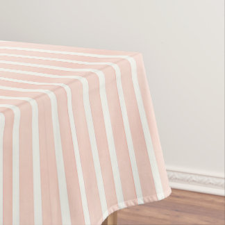Soft Pink Stripes Tablecloth