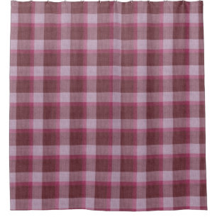 Soft Pink Tartan Plaid Showertime Shower Curtain