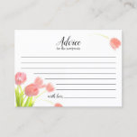 Soft Pink Tuilps Advice Card<br><div class="desc">Beautiful soft pink tulips.  Personalise our gorgeous stationery with your event details easily and quickly,  simply press the customise it button.  Coordinating backside is included. Matching items to complete your event collection are available in our Zazzle store!</div>