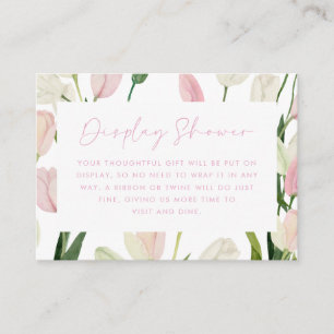Soft Pink Tulip Bridal Shower Display Shower Enclosure Card