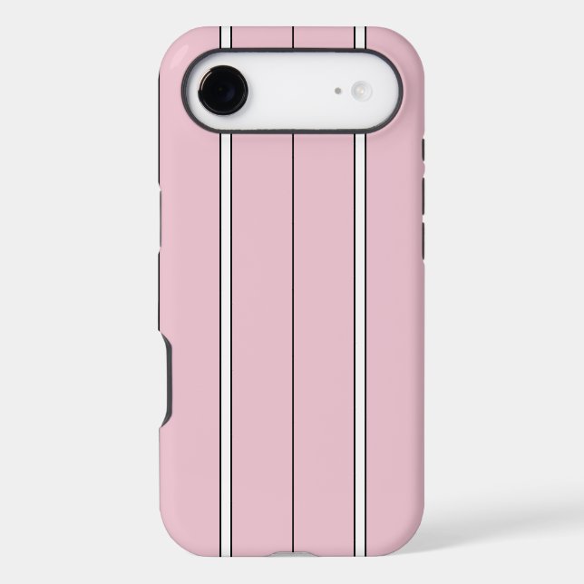 Soft Pink Vertical Stripe Pattern Minimal (Back)