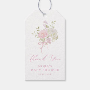 Soft Pink Vintage Floral Bouquet Gift Tags