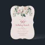 Soft Pink Watercolor Floral 90th Birthday Brunch Invitation<br><div class="desc">Soft Blush Pink Watercolor Floral 90th Birthday Brunch Invitation
This pink watercolor floral invitation is perfect for your special celebration. This design features a white background accented with a watercolor floral arrangement and custom typography. Add your information to complete the look.</div>