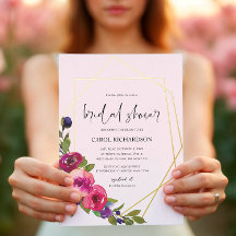 Soft Pink Watercolor Floral Birdal Shower 