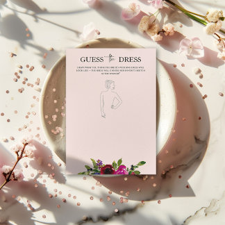 Soft Pink Watercolor Floral Bridal Shower Game