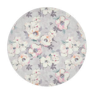 Soft Pink Watercolor Pattern Cutting Board