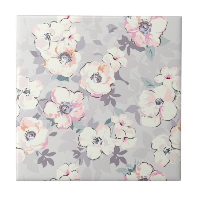 Soft Pink Watercolor Pattern Tile (Front)