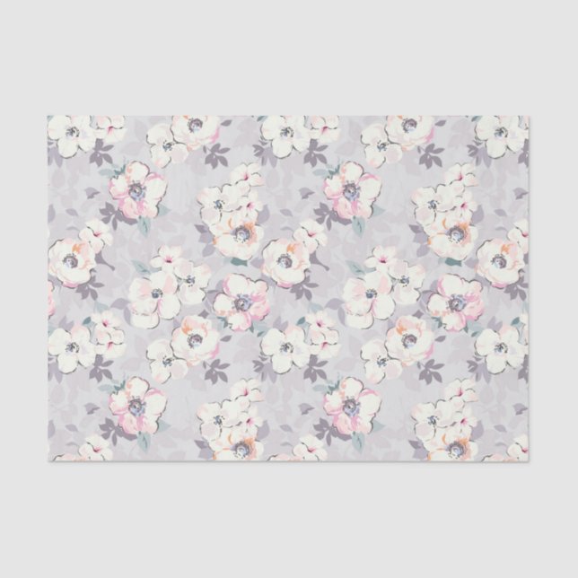 Soft Pink Watercolor Pattern Tissue Paper (Front)