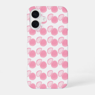 Soft Pink Watercolor Polka Dot Pattern iPhone 16 Case