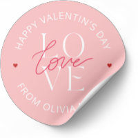 Soft Pink White Happy Valentine's Day Love