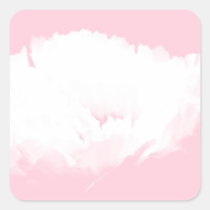 Soft Pink White Peony Floral Pattern S Sticker