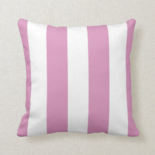 Soft Pink & White Vertical Stripes Design  Cushion