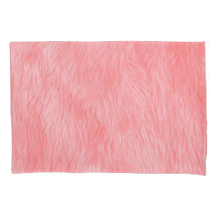Soft Pink Wool Fur Texture Pillowcase