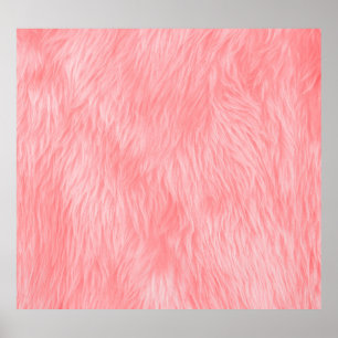 Soft Pink Wool Fur Texture Poster