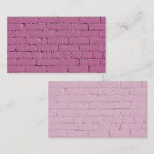 Soft Pinkish Purple Brick Wall  Business Card