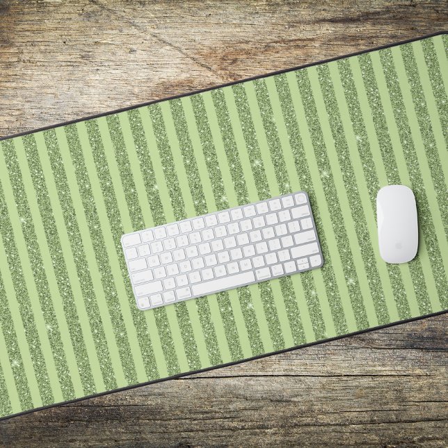 Soft Pistachio Glitter Style Minimal Pattern Desk Mat (Creator Uploaded)