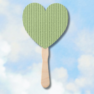 Soft Pistachio Glitter Style Minimal Pattern Hand Fan