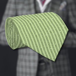Soft Pistachio Glitter Style Minimal Pattern Tie