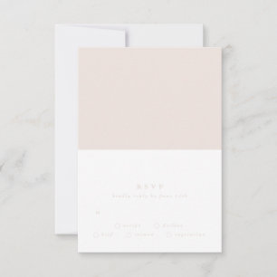 Soft Plain Modern Text Blush Desert Wedding RSVP Card