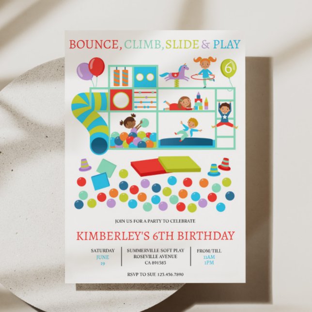 Soft Play Birthday Party Invitation (Creator Uploaded)