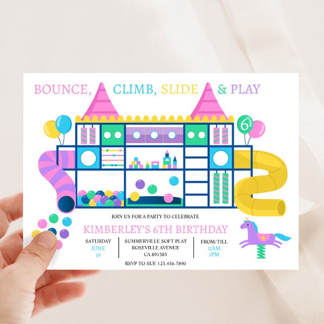Soft Play Bounce Invitation Jungle Gym Invitation (Creator Uploaded)