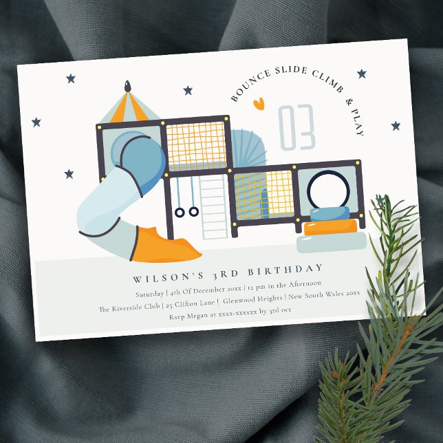 Soft Play Centre Indoor Jungle Gym Kids Birthday Invitation (Creator Uploaded)