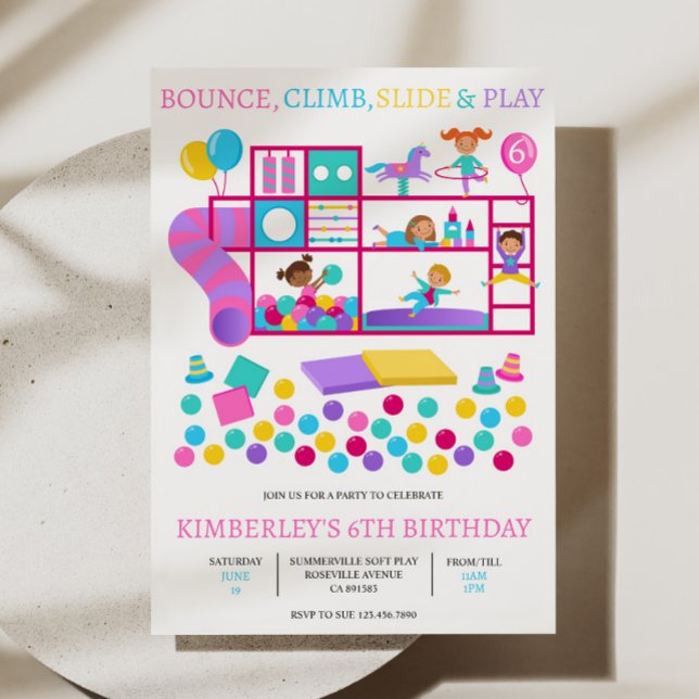 Soft Play Jungle Gym Birthday Party Invitation (Creator Uploaded)