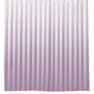 Soft Plum Stripes Shower Curtain