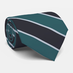 Soft Plus Dark Blue And Pine Green Diagonal Stripe Tie