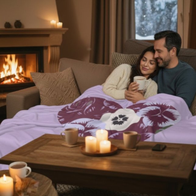 Soft Polar Blanket Violet Heart (Creator Uploaded)