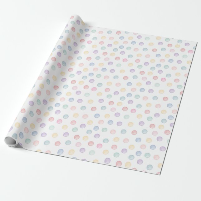 Soft Polka Dots - Any Occasion Wrapping Paper (Unrolled)