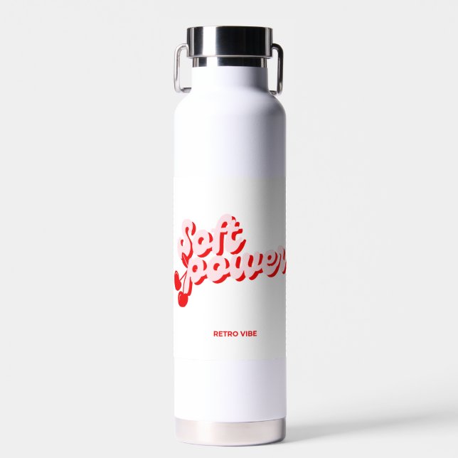 Soft Power Water Bottle – Elegant Strength & Femin (Front)