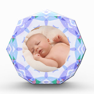 Soft Pretty Pastel Purple Newborn New Baby Custom Photo Block