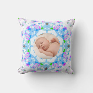 Soft Pretty Pastels Custom Christmas Photo Picture Cushion