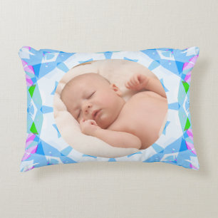 Soft Pretty Pastels Custom Christmas Photo Picture Decorative Cushion