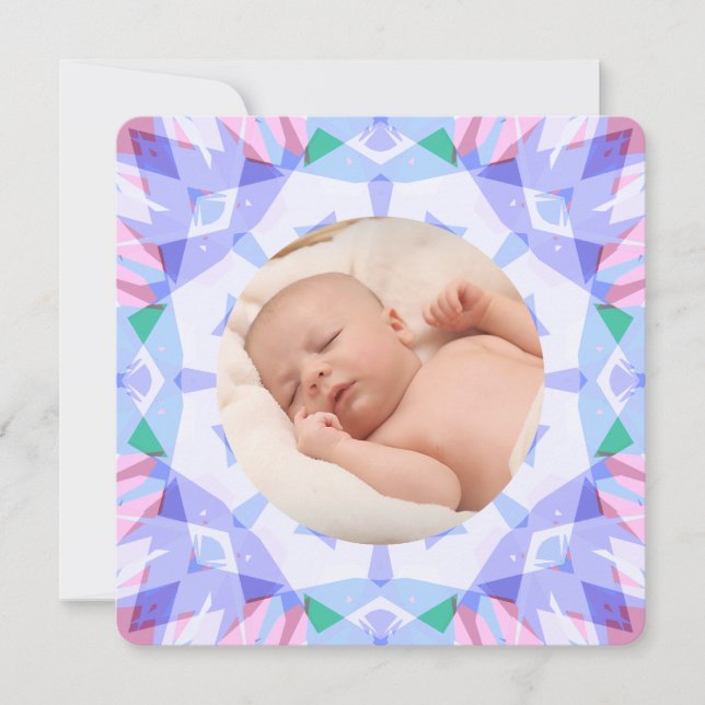 Soft Pretty Pastels Custom Christmas Photo Picture Holiday Card (Front)