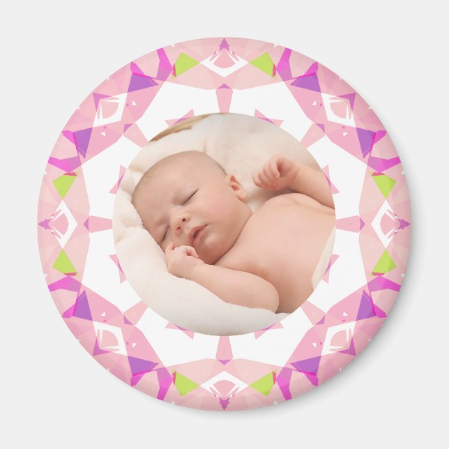 Soft Pretty Pastels Custom Christmas Photo Picture Magnet (Front)