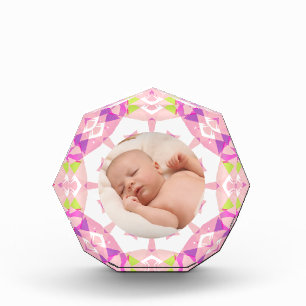 Soft Pretty Pink Pastels Newborn New Baby Custom Photo Block