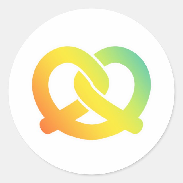 soft pretzel classic round sticker (Front)