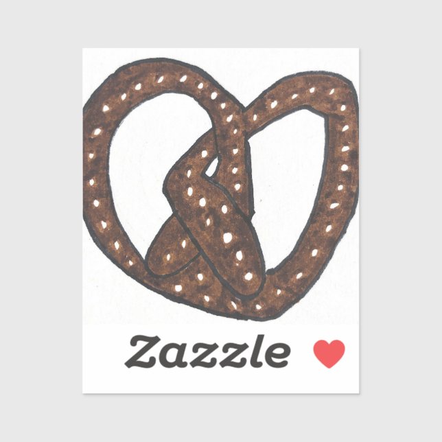 Soft Pretzel vinyl sticker  (Sheet)