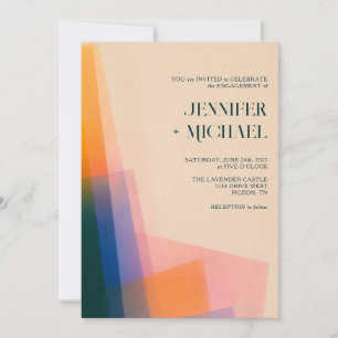 Soft Prism Wedding Engagement Invitation