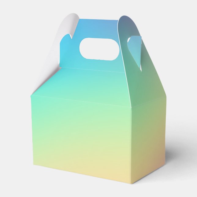 Soft Prismatic Pastel Gradient Favour Box (Front Side)