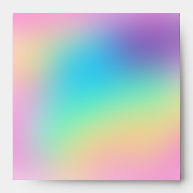 Soft Prismatic Rainbow Gradient Envelope (Front)