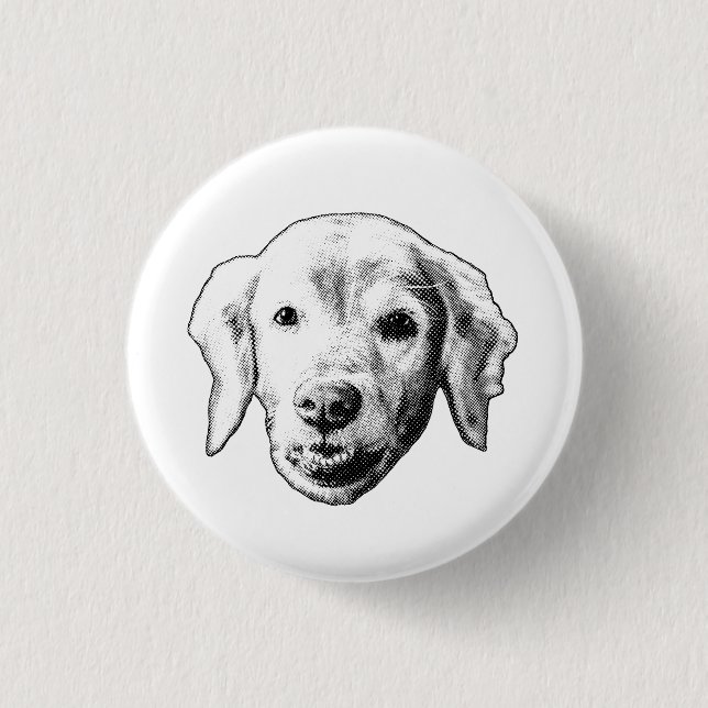 Soft Pup Smile 3 Cm Round Badge (Front)